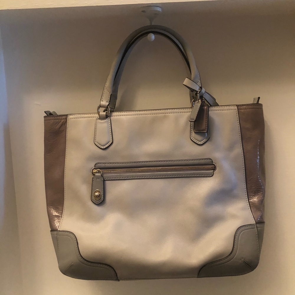Coach Blaire Light Gray Tote #25057